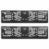 Set 2 Buc Suport din Plastic Flexibil pentru Numar Inmatriculare Auto, Negru