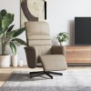 VidaXL Fotoliu rabatabil cu suport picioare cappuccino piele ecologică 356707