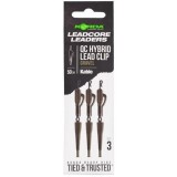 Montura Plumb Pierdut KORDA Kable QC Hybrid Lead Clip, Gravel, 50cm, 3buc/pac