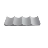 Cumpara ieftin Suport pentru 2 sticle de vin, 293 x 100 mm, design ondulat, plastic, gri