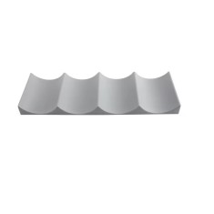Suport pentru 2 sticle de vin, 293 x 100 mm, design ondulat, plastic, gri