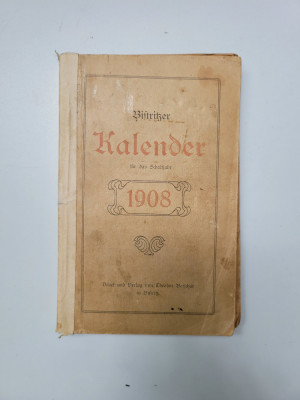 Transilvania Bistritzer Kalender fur 1908 (Calendarul Bistritei), Bistrita foto