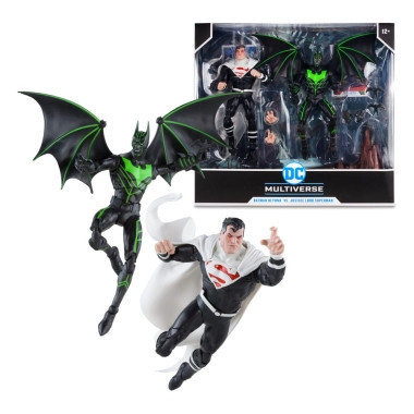 DC Collector Set 2 figurine articulate Batman Beyond Vs Justice Lord Superman 18 cm foto