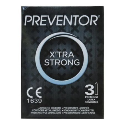 3 Prezervative Preventor Extra Strong, Premium Latex foto