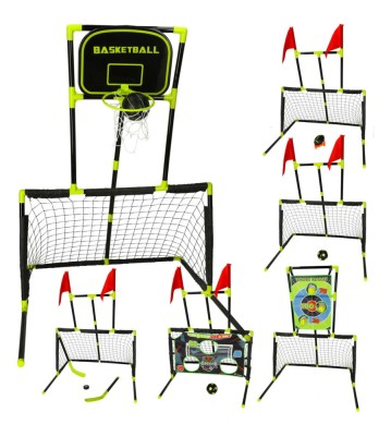 Set poarta fotbal 6 in 1 pentru copii, pentru antrenamente diverse foto