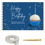 Guestbook/ Set album foto pentru zi de nastere fete/baieti, Happy Birthday, 25 file, A4 lanscape