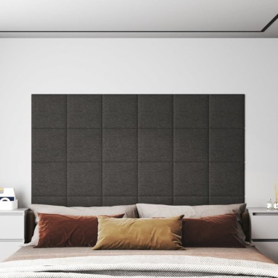 Gossi panouri de perete 12 buc. gri inchis 30x30 cm textil 1,08 m2 foto