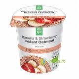 Porridge din Ovaz Integral cu Banane si Capsuni Ecologic/Bio 60g