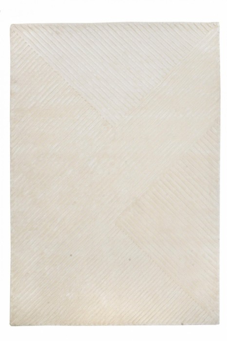 Covor Premium Handmade, India, Model DYWAN SIERRA IVORY, Bej, Crem, Marime 160 x 230 cm, Viscoza, Lucrat Manual, Living, Dormitor, Sufragerie, Birou