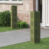 vidaXL Lumină LED Solară pentru Alei 2 pcs Verde măsliniu 879789