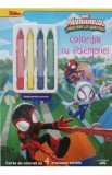 Paienjenelul si prietenii lui uimitori. Carte de colorat cu 4 creioane cerate