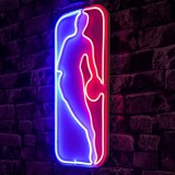 Cumpara ieftin Decoratiune luminoasa LED de perete The Logo Jerry West Multicolor 23x50x2 cm