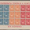 Romania 1947 - Confederatia Generala a Muncii, CGM minicoala de 6 serii LP 209 a, bloc de 18 timbre MNH, eroare de taiere