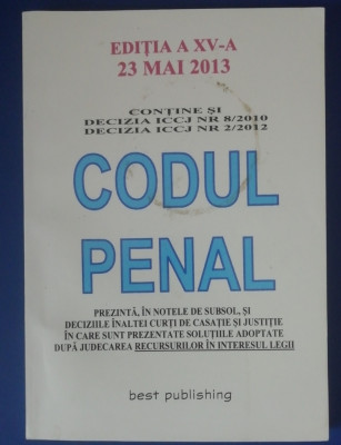 myh 35s - Codul penal - ed 2013 foto