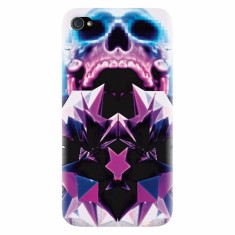 Husa silicon pentru Apple Iphone 4 / 4S, Abstract Framed Skull
