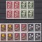 UNGARIA 1950 FLORA SERIA IN BLOC DE 4 TIMBRE MNH