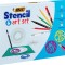 Set creativ BIC, 27 piese, sabloane, carioci, creioane colorate