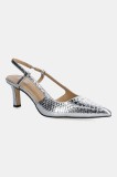 MICHAEL Michael Kors stilettos de piele Alora culoarea argintiu, 40T5AOMS1M.040