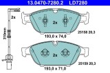 ATE 13.0470-7280.2 ATE Ceramic set placute frana disc