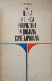 TEORIA SI TOPICA PROPOZITIEI IN ROMANA CONTEMPORANA-VASILE SERBAN