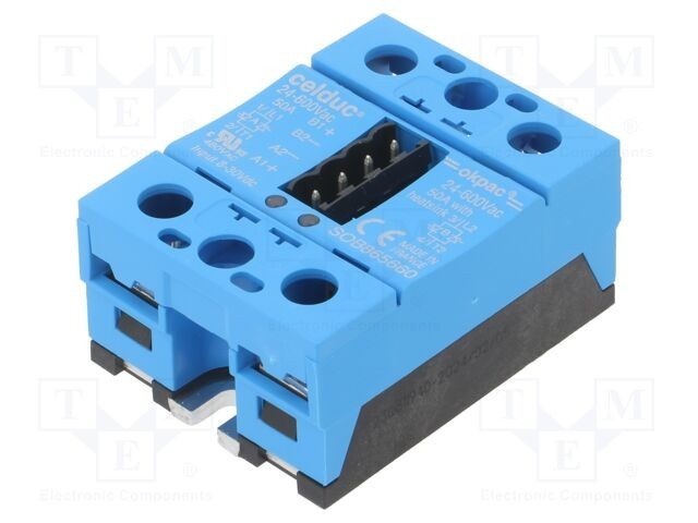 Releu semiconductor CELDUC SOB 2-fazat 50A 8-30V DC 24-510V AC