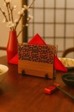 Suport Servetele Lemn, Model Asiatic Elegant, 15cm, Decor Masa, Restaurant, Personalizabil