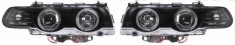 Set faruri tuning Bmw Seria 7 (E38) 09.1998-12.2001 BestAutoVest fata stanga+dreapta tip bec D2S+H7, transparent-negru foto