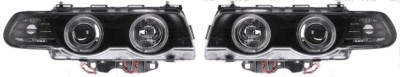 Set faruri tuning Bmw Seria 7 (E38) 09.1998-12.2001 BestAutoVest fata stanga+dreapta tip bec D2S+H7, transparent-negru foto