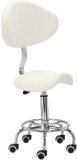 Scaun cosmetic cu spătar model Rodi White