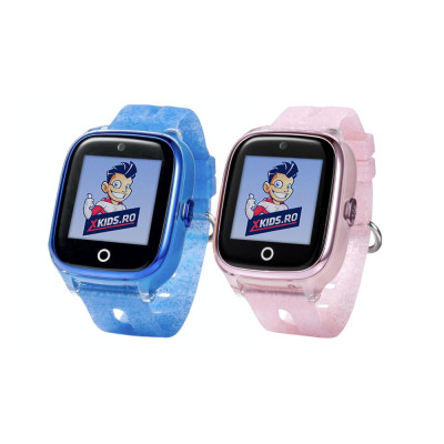 Pachet Promotional 2 Smartwatch-uri Pentru Copii Xkids X10 Wi-Fi, Albastru si Roz, cu Functie Telefon, Localizare GPS, Apel monitorizare, Camera, Pedo foto