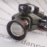 Lanterna Frontala PROFL CU LUMINA ALBASTRA, 2 acumulatori cu afisaj consum baterie