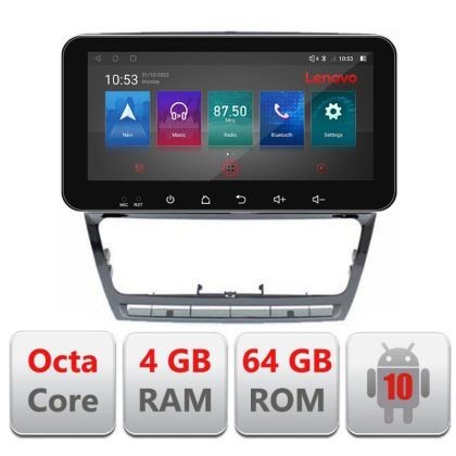 Navigatie Skoda Octavia 2 2005-2013 I-005 4+64 ecran 10.33&quot; Android Waze USB Navigatie Internet Youtube Radio CarStore Technology