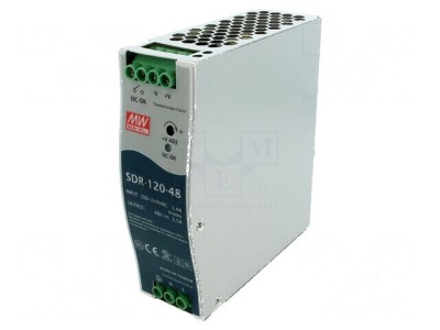 Alimentator pulsatoriu pentru şină DIN 120W 48VDC 2,5A foto
