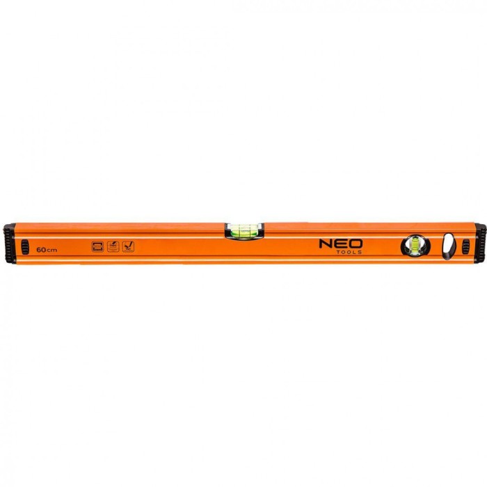 Nivela 60 cm, 2 bule, 1 o suprafata slefuita 71-062