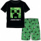 Pijama Minecraft ORIGINAL Creeper Logo 5-6 ani + Bratara Minecraft CADOU !!