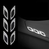 Cumpara ieftin Set 2 stickere reflectorizante DIAMOND cu insertie Carbon 5D, culoare Argintie