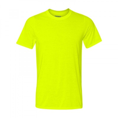 Tricou Gildan 100% bumbac galben neon foto