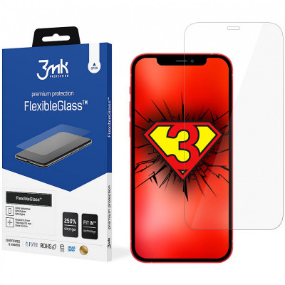 Folie Protectie Ecran 3MK FlexibleGlass pentru Apple iPhone 12 Pro Max, Sticla Flexibila, 7H foto