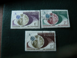 Serie mica Camerun 1963 Telecomunicatii , 3 valori stampilate