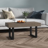 Cumpara ieftin Măsuță de cafea, gri și negru, 90x45x40 cm, MDF și fier