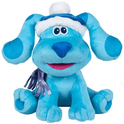 Jucarie din plus Blue cu fes si fular, Ghicitorile lui Blue si Tu!, 23 cm foto