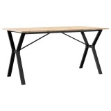 Cumpara ieftin Masa de bucatarie, cadru Y, 140x80x75cm lemn masiv pin si Otel