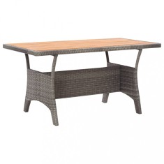 vidaXL Masă de grădină, gri, 120x70x66 cm, lemn masiv de acacia 316586