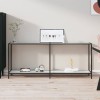 VidaXL Masă consolă,alb, 180x35x75,5 cm, sticlă securizată 331704