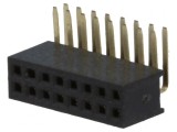Soclu pini mamă 16 pini 90&deg; 1,27mm THT 2x8, CONNFLY