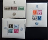 ROMANIA1939/1940 LP 133 CENTENARUL NASTERII REGELUI CAROL I - PENTRU INZESTRAREA ARMATEI - SET 3 COLITE DANTELATE (T232)