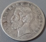 Rom&acirc;nia, 5 Lei 1881, 5 stele, Argint.
