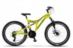 Bicicleta copii 9 - 12 ani Kands? Sniper Roata 24? 130-165 cm inaltime, Galben - foto