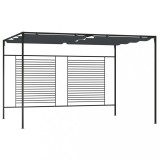 Pavilion cu acoperiș retractabil, antracit, 4x3x2,3 m, 180 g/m&sup2;, vidaXL