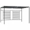 Gossi pavilion cu acoperis retractabil, antracit, 4x3x2,3 m, 180 g/m2